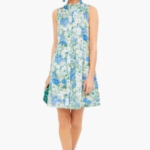 Tuckernuck Blue and Green Floral Mini Dress